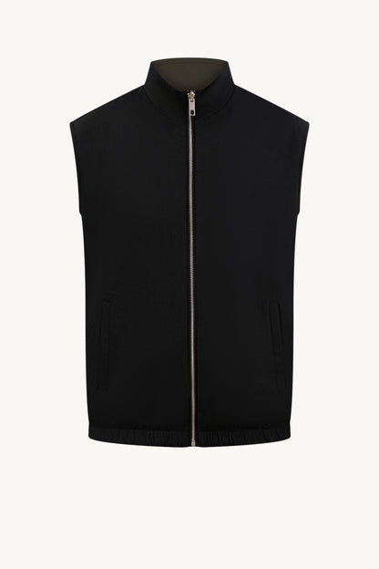 BLACK / GREEN REVERSIBLE BODYWARMER