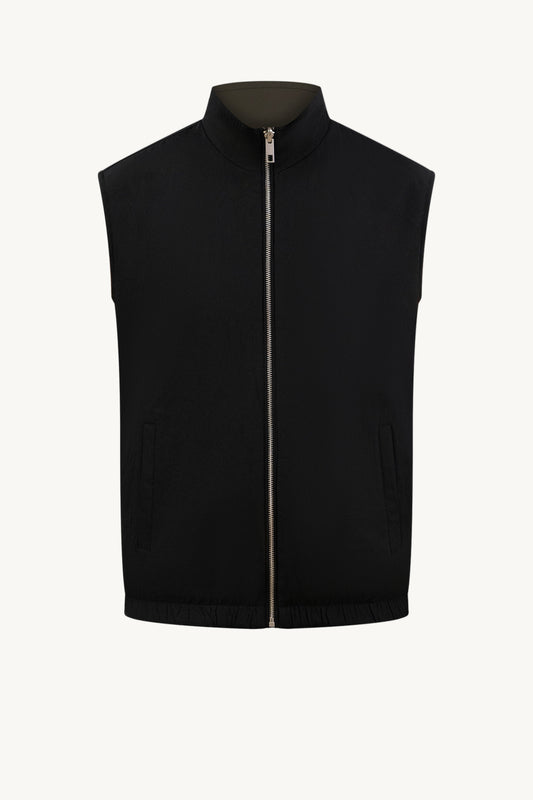 BLACK / GREEN REVERSIBLE BODYWARMER