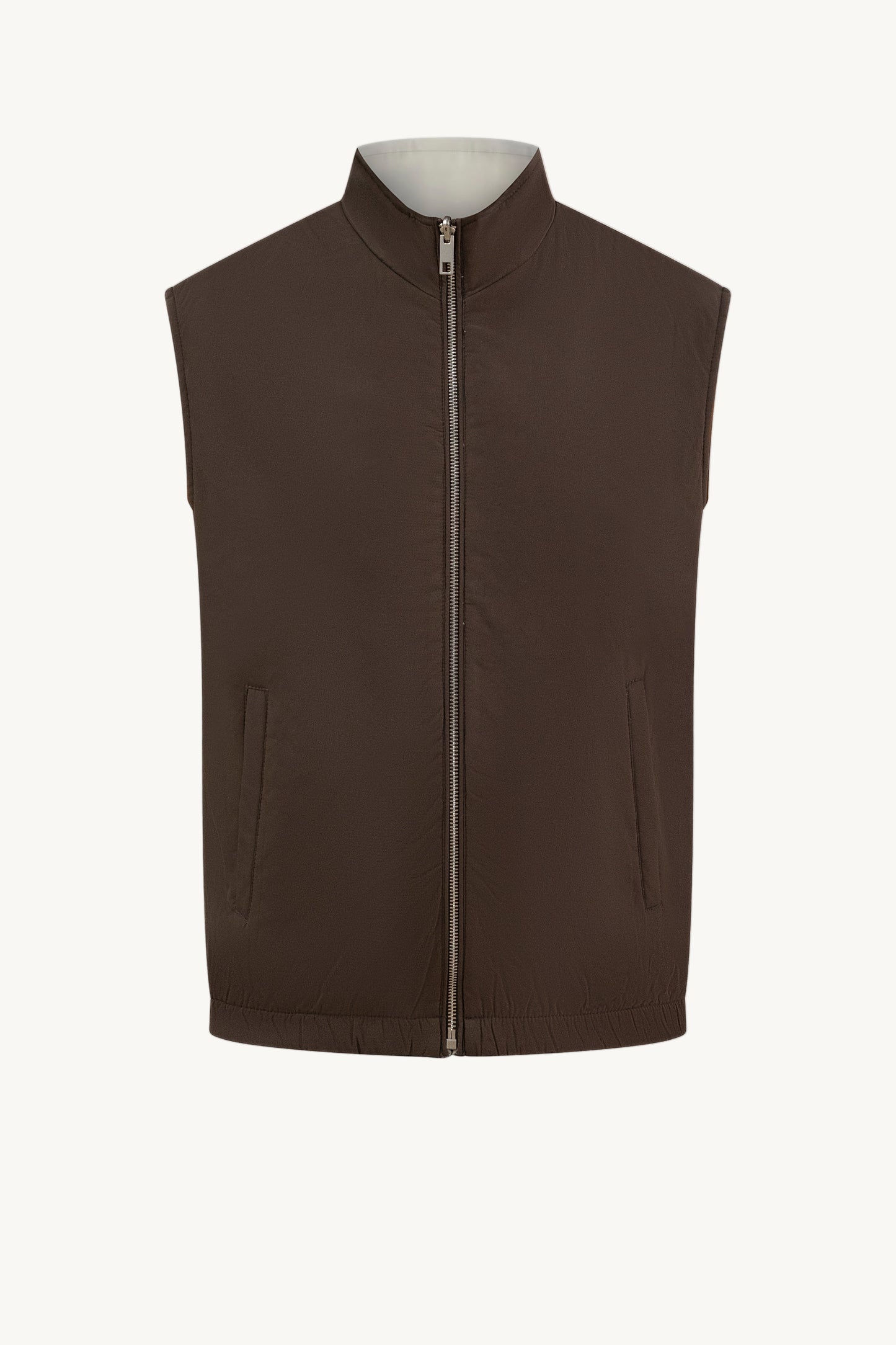 BROWN / BEIGE REVERSIBLE BODYWARMER