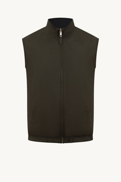 BLACK / GREEN REVERSIBLE BODYWARMER