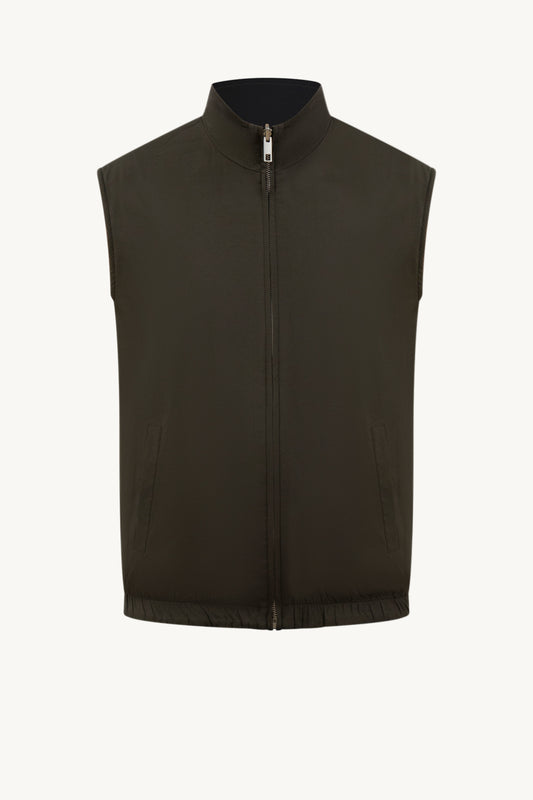 BLACK / GREEN REVERSIBLE BODYWARMER