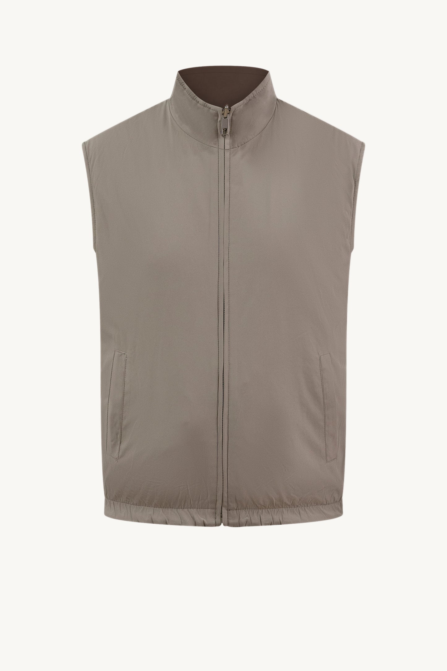 BROWN / BEIGE REVERSIBLE BODYWARMER