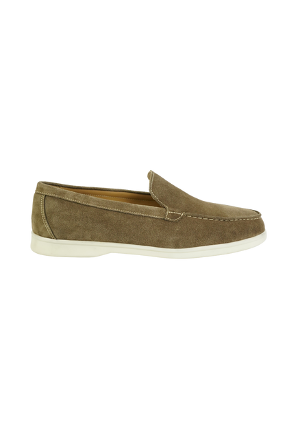 SATIN LUXE LOAFERS DARK BEIGE