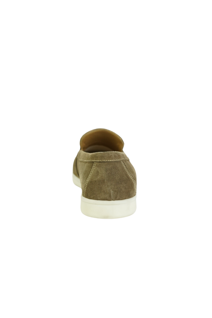 SATIN LUXE LOAFERS DARK BEIGE
