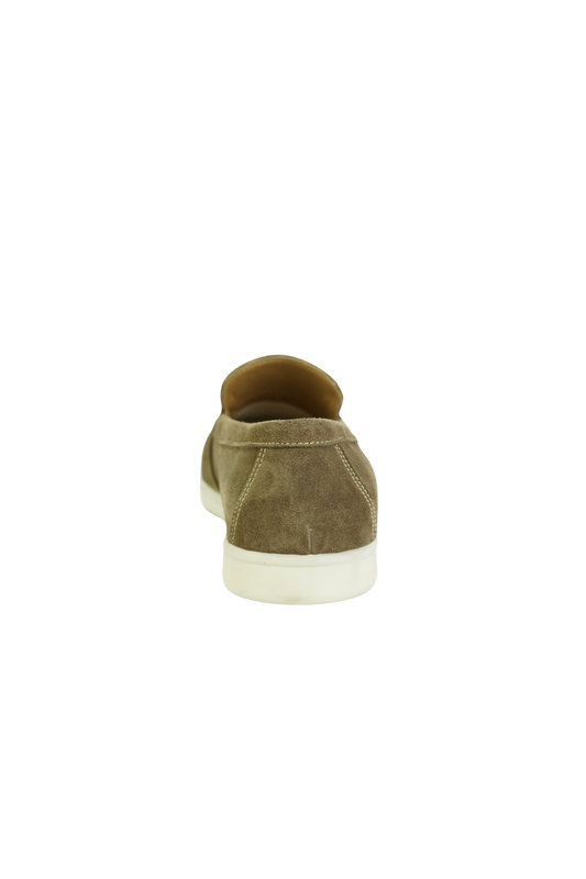 SATIN LUXE LOAFERS DARK BEIGE