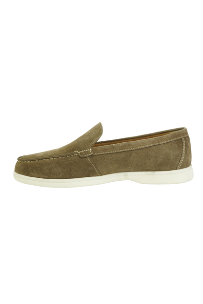 SATIN LUXE LOAFERS DARK BEIGE