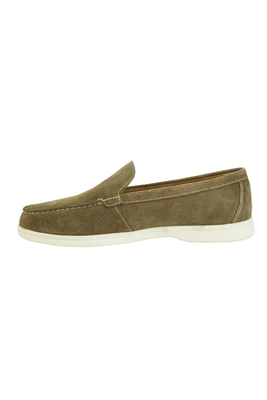 SATIN LUXE LOAFERS DARK BEIGE