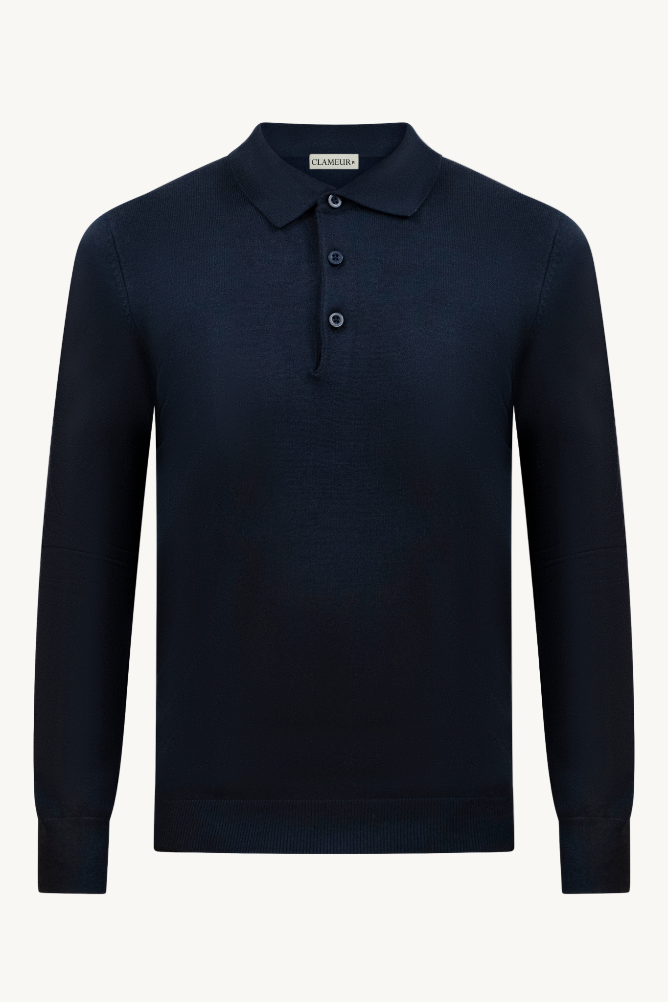 MIDNIGHT BLUE LONGSLEEVE POLO SHIRT