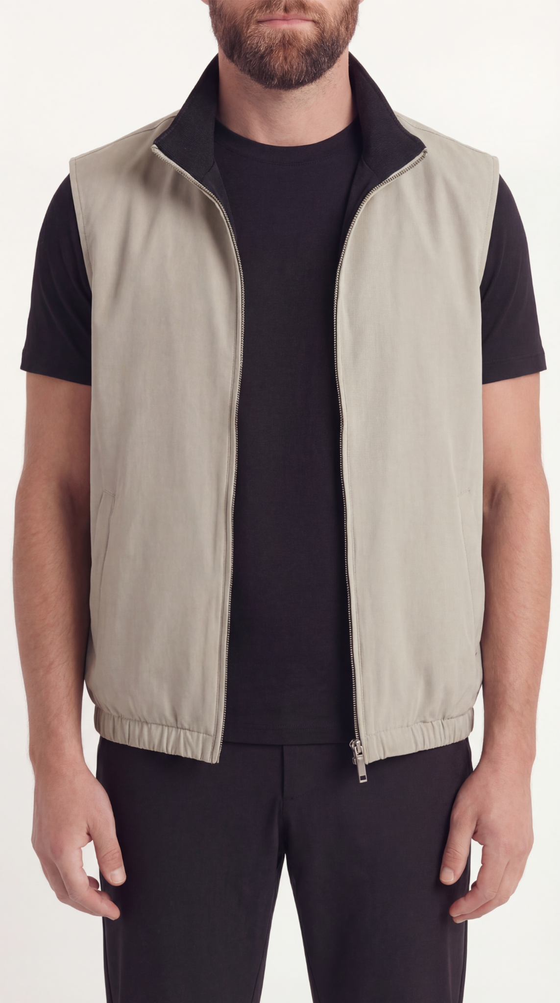 REVERISBEL GILET ONXY BLACK/BEIGE