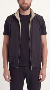 REVERISBEL GILET ONXY BLACK/BEIGE