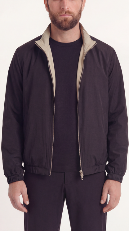 REVERSIBEL JACKET ONXY BLACK/BEIGE