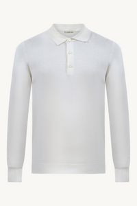 CLASSIC WHITE LONGSLEEVE POLO SHIRT