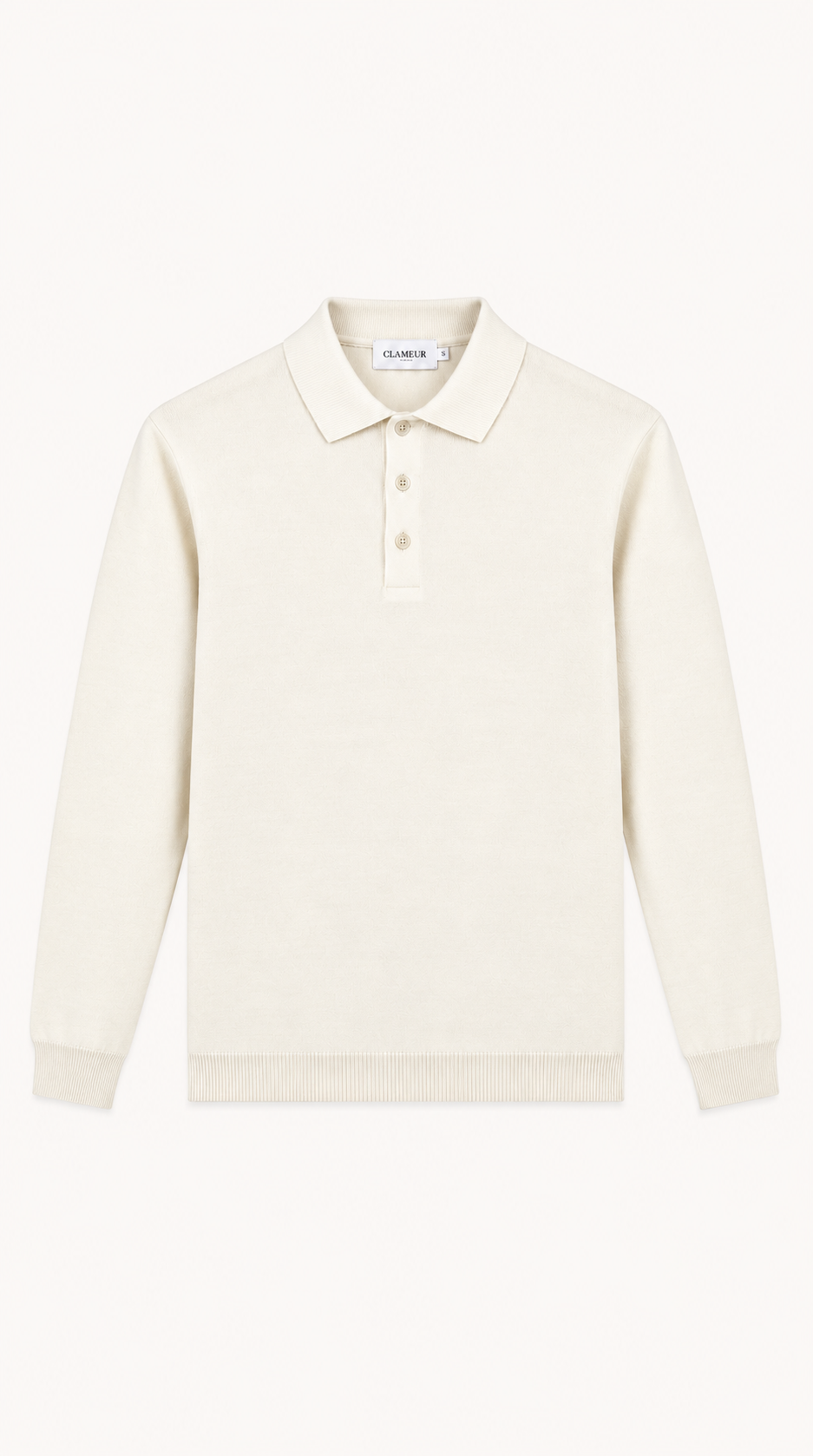 MERINO WOOLBLEND POLO | CREME