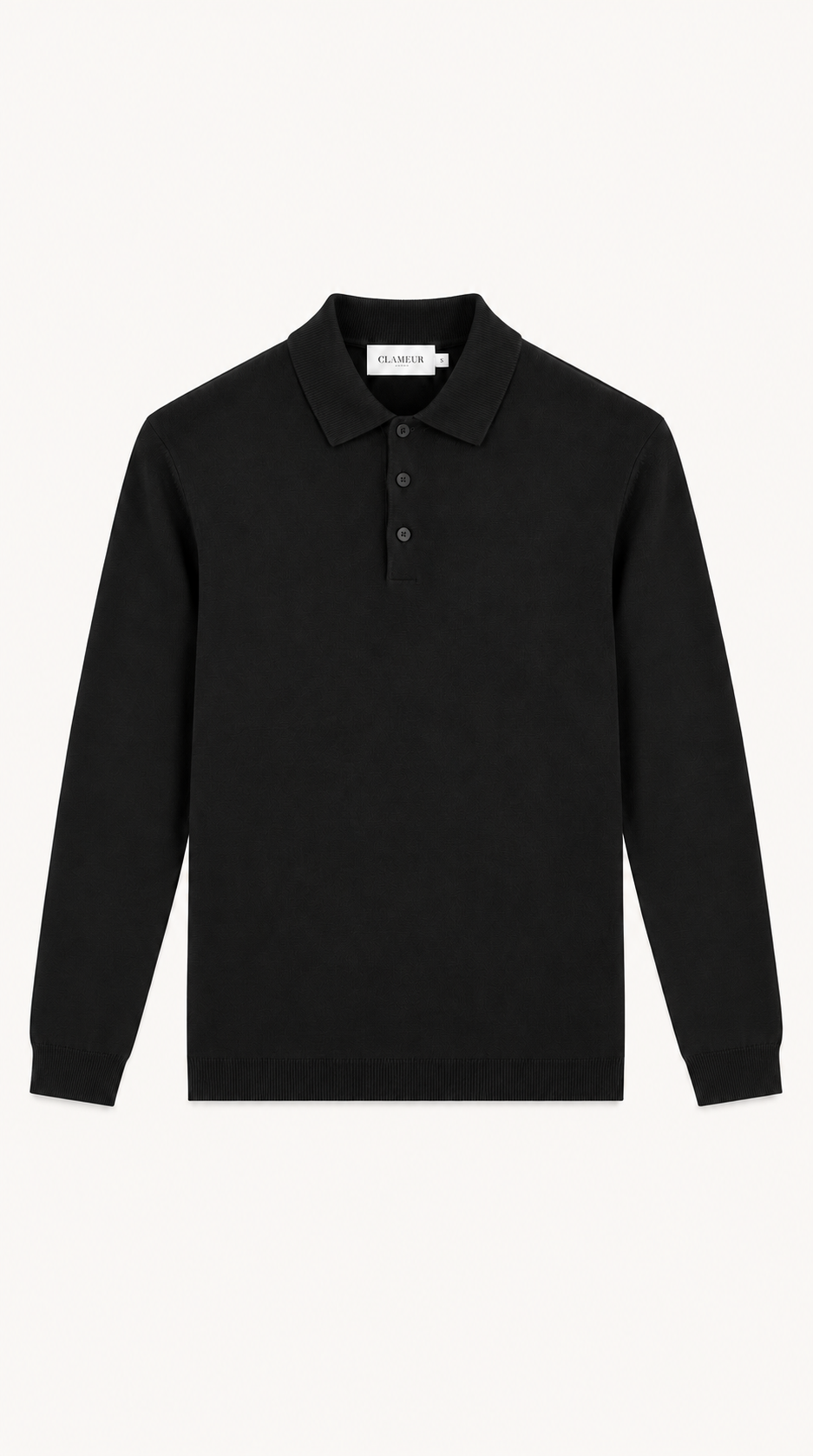 MERINO WOOLBLEND POLO | ONXY BLACK