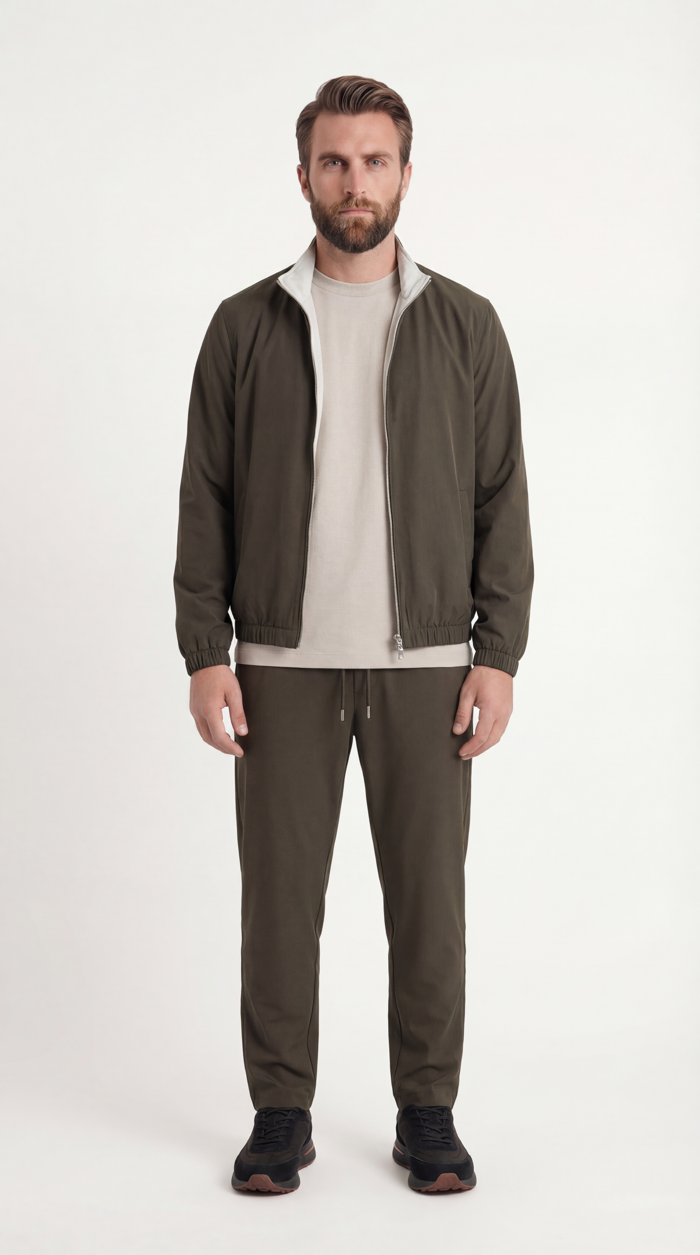 REVERSIBEL JACKET FOREST/CREME