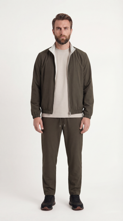 REVERSIBEL JACKET FOREST/CREME