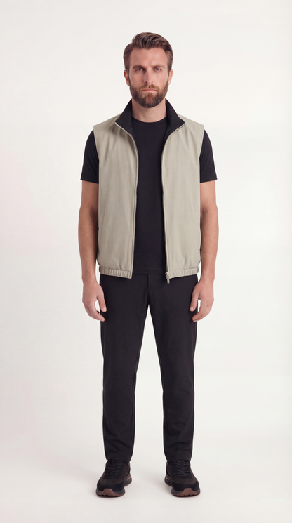 REVERISBEL GILET ONXY BLACK/BEIGE