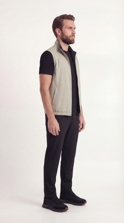 REVERISBEL GILET ONXY BLACK/BEIGE