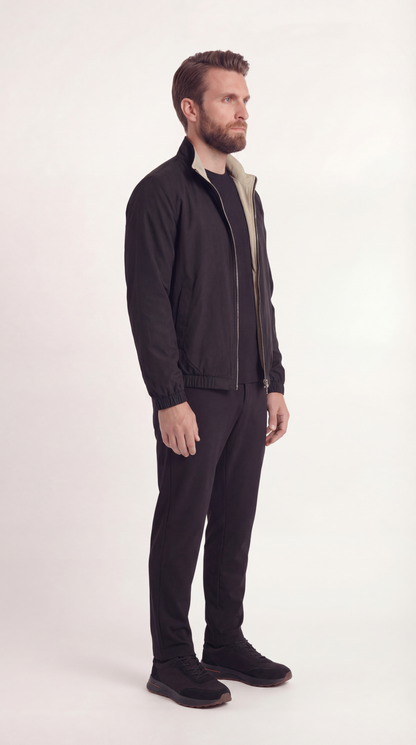 REVERSIBEL JACKET ONXY BLACK/BEIGE