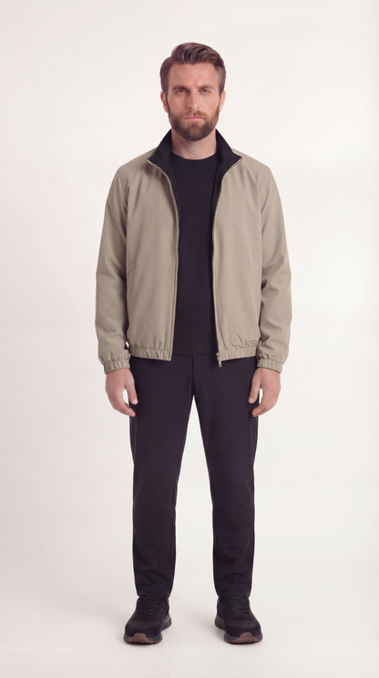 REVERSIBEL JACKET ONXY BLACK/BEIGE