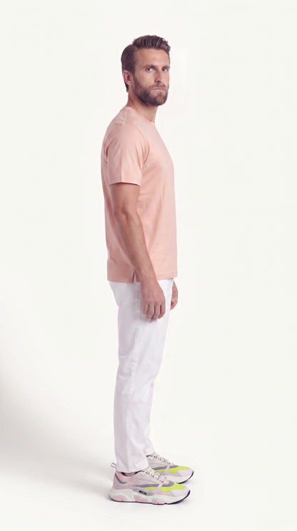 INTERLOCK SUPIMA T-SHIRT | BLUSH PINK