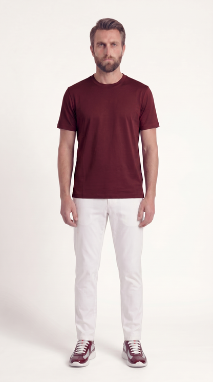 INTERLOCK SUPIMA T-SHIRT | ANCORA RED