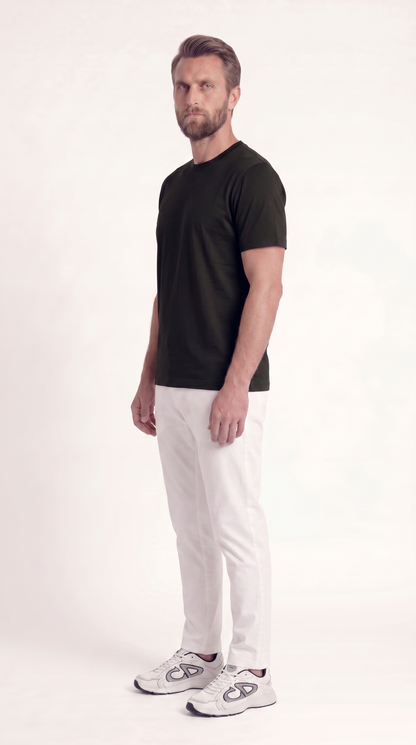 INTERLOCK SUPIMA T-SHIRT | ONXY BLACK