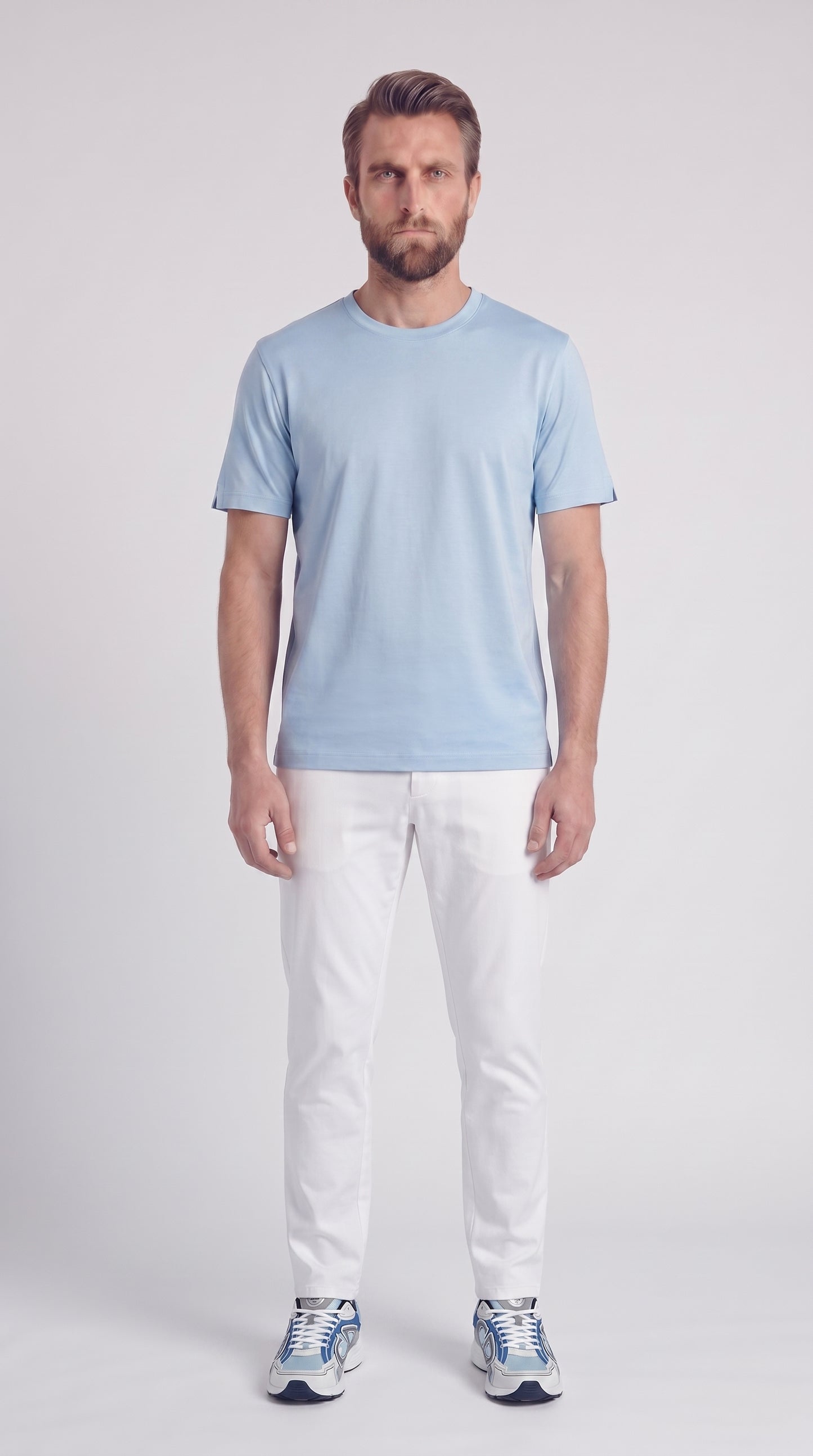 INTERLOCK SUPIMA T-SHIRT | SKY BLUE