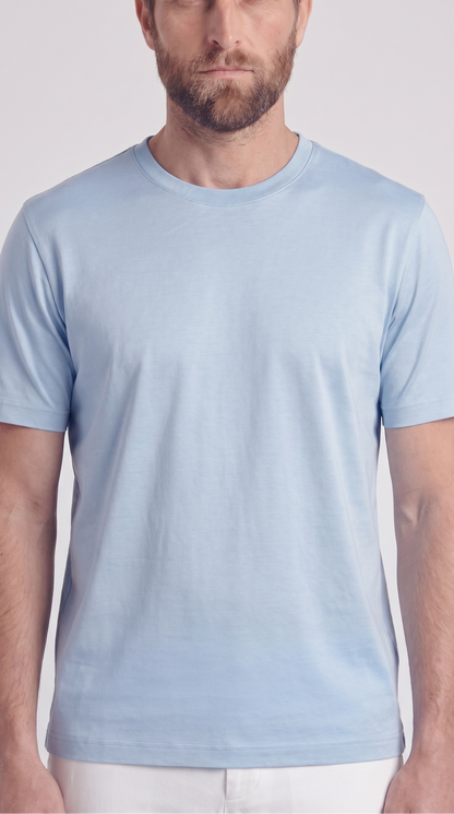 INTERLOCK SUPIMA T-SHIRT | SKY BLUE
