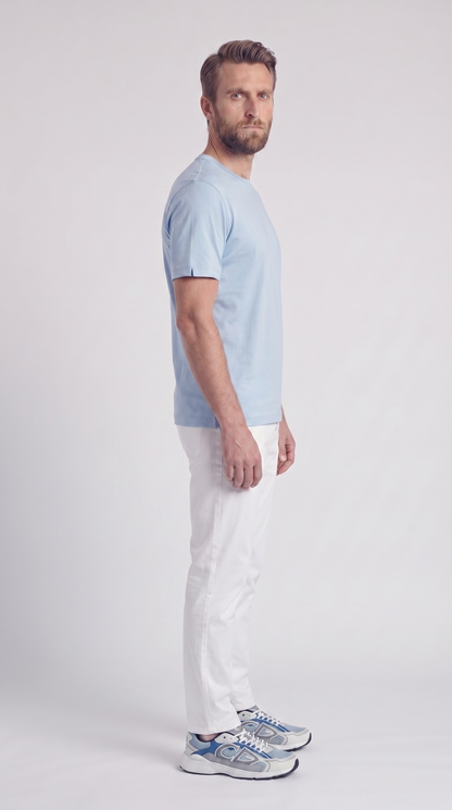 INTERLOCK SUPIMA T-SHIRT | SKY BLUE