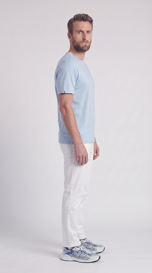 INTERLOCK SUPIMA T-SHIRT | SKY BLUE