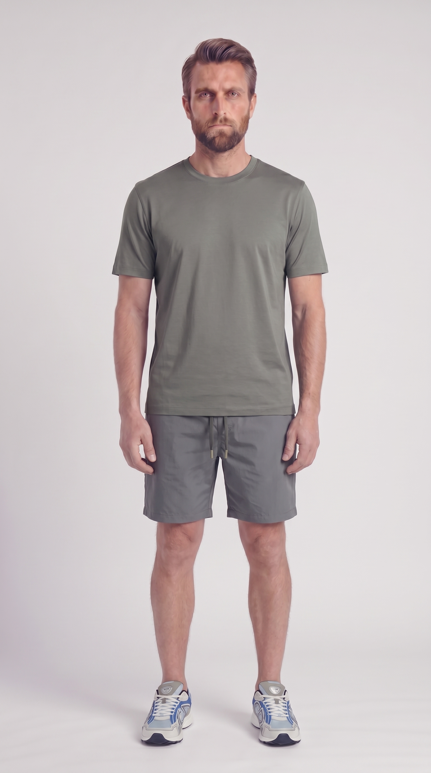 INTERLOCK SUPIMA SET | DARK GRAYISH GREEN