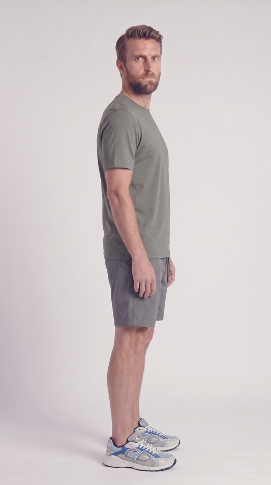 INTERLOCK SUPIMA SET | DARK GRAYISH GREEN