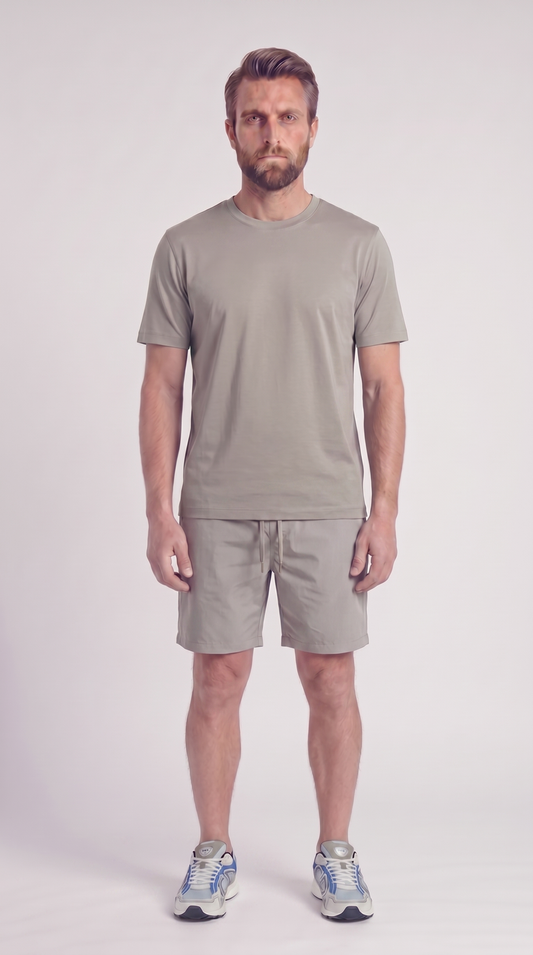 INTERLOCK SUPIMA SET | LIGHT BEIGE