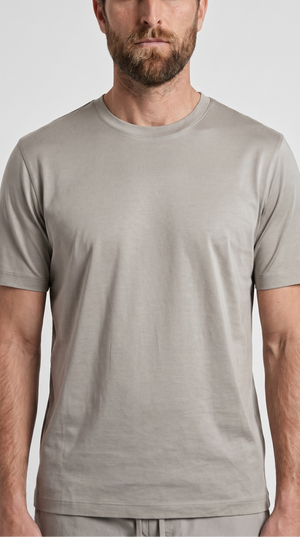INTERLOCK SUPIMA T-SHIRT | LIGHT BEIGE