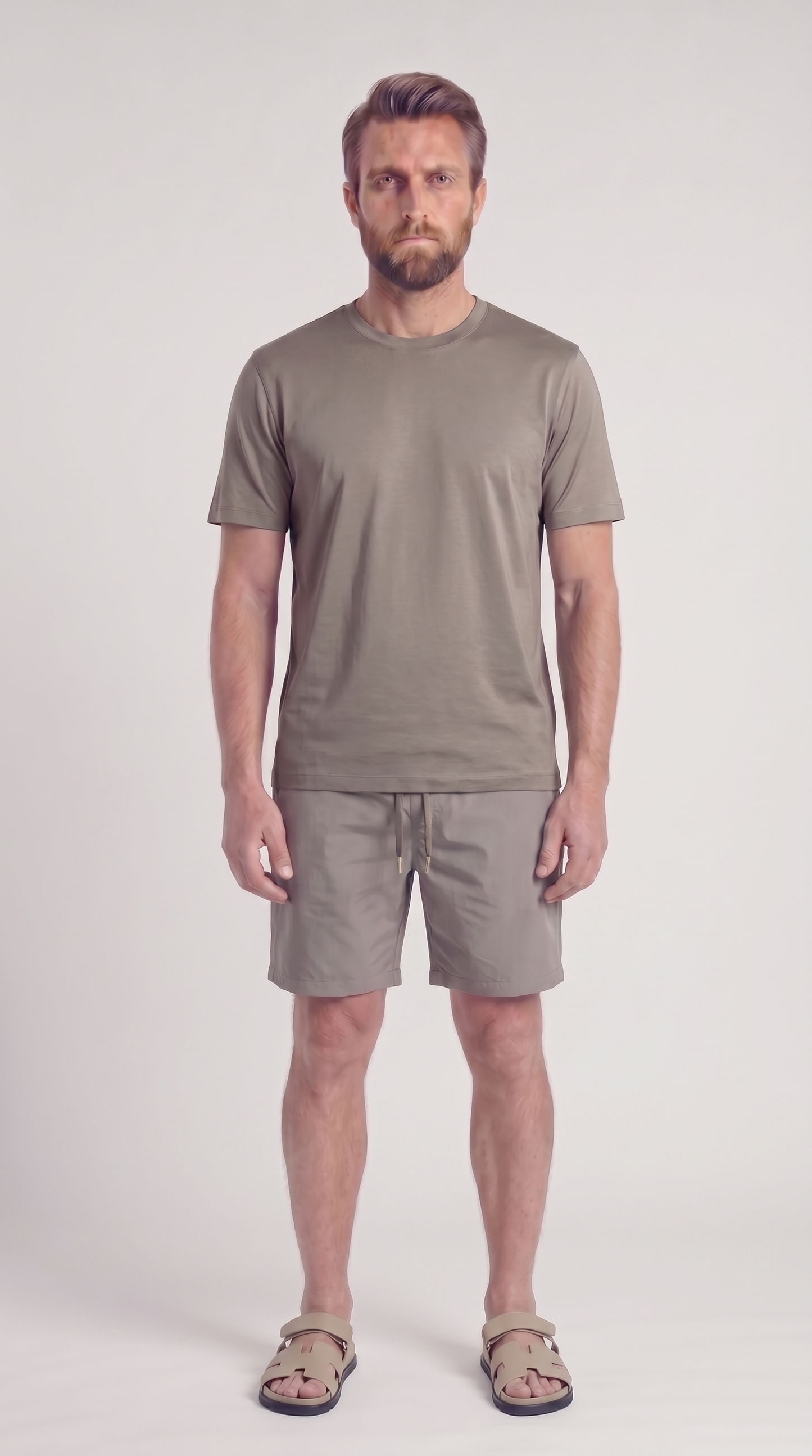 INTERLOCK SUPIMA SET | DARK BEIGE
