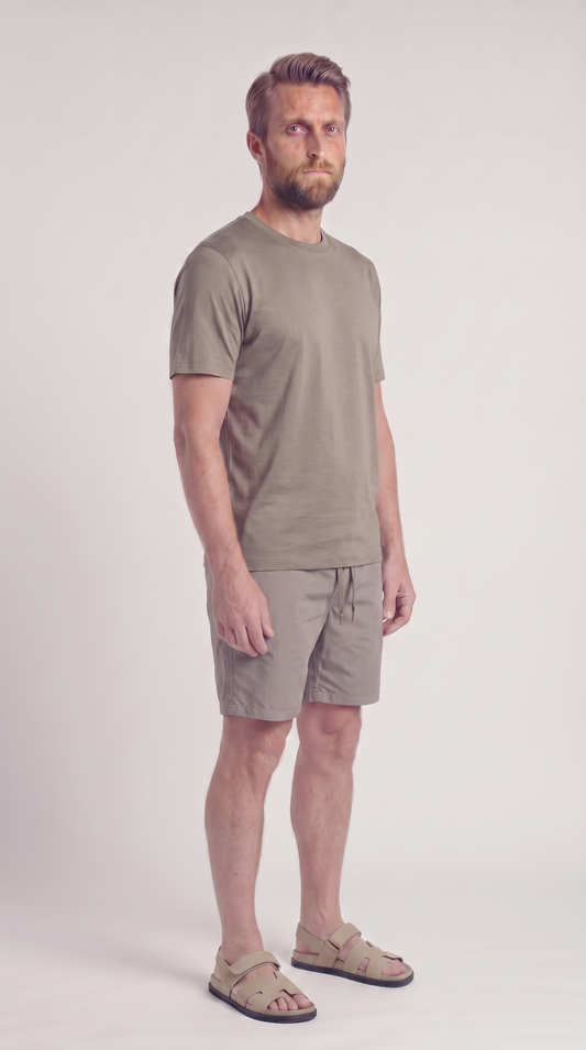 INTERLOCK SUPIMA SET | DARK BEIGE