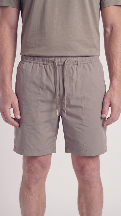 INTERLOCK SUPIMA SHORT | DARK BEIGE