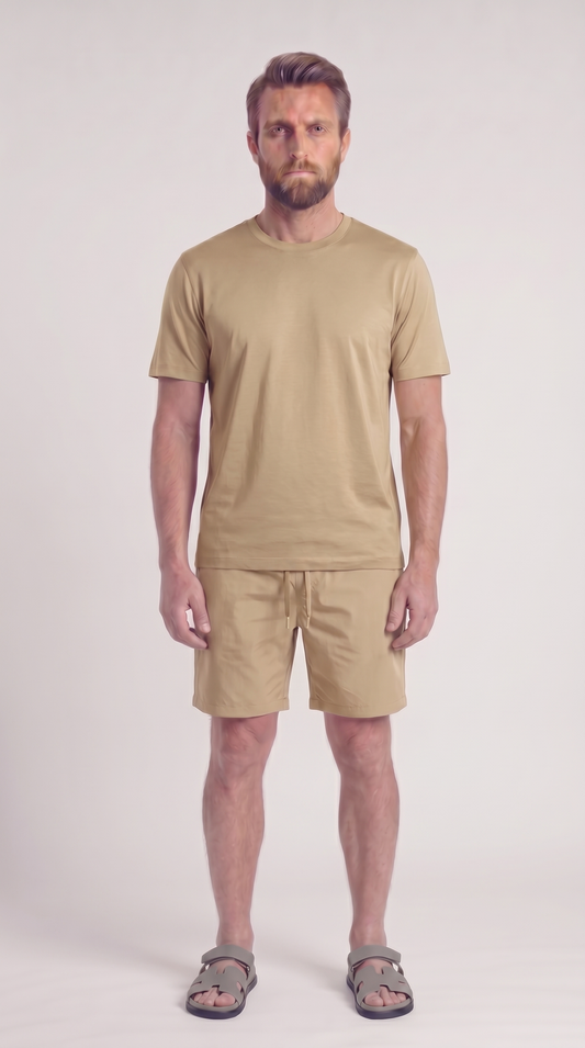 INTERLOCK SUPIMA SET | BEIGE