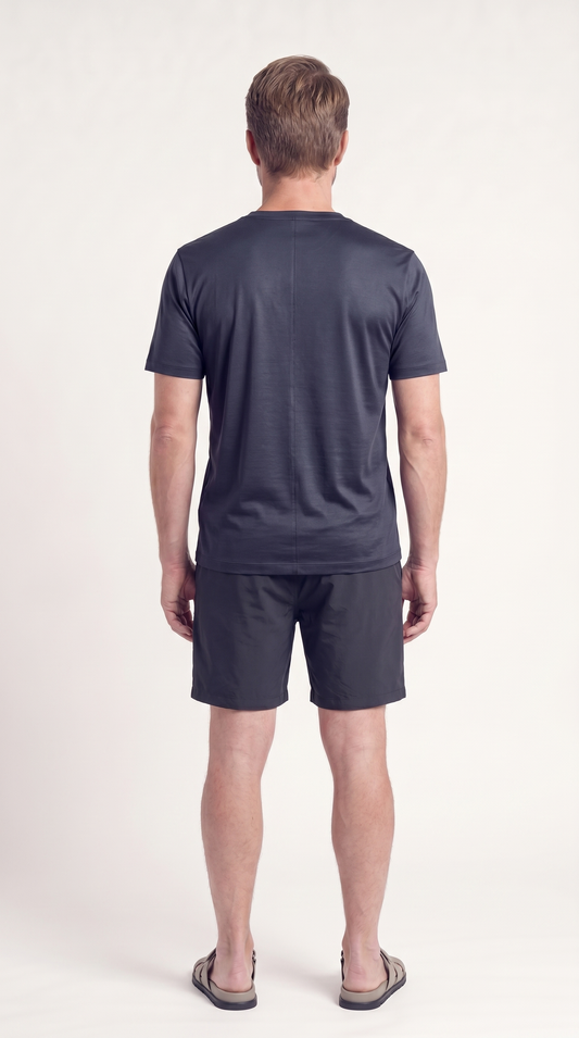 INTERLOCK SUPIMA T-SHIRT | NAVY BLUE