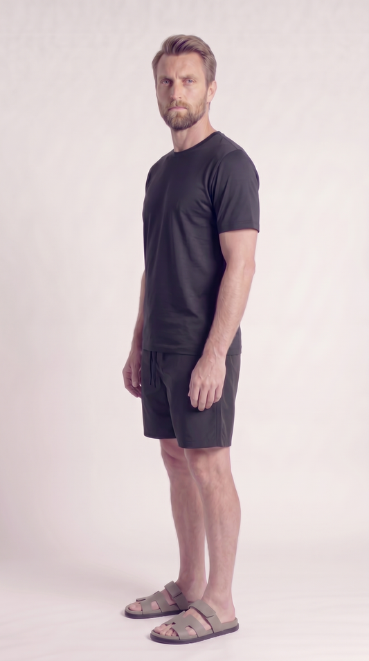 INTERLOCK SUPIMA SET | ONXY BLACK
