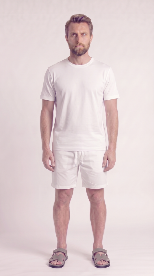 INTERLOCK SUPIMA SET | WHITE