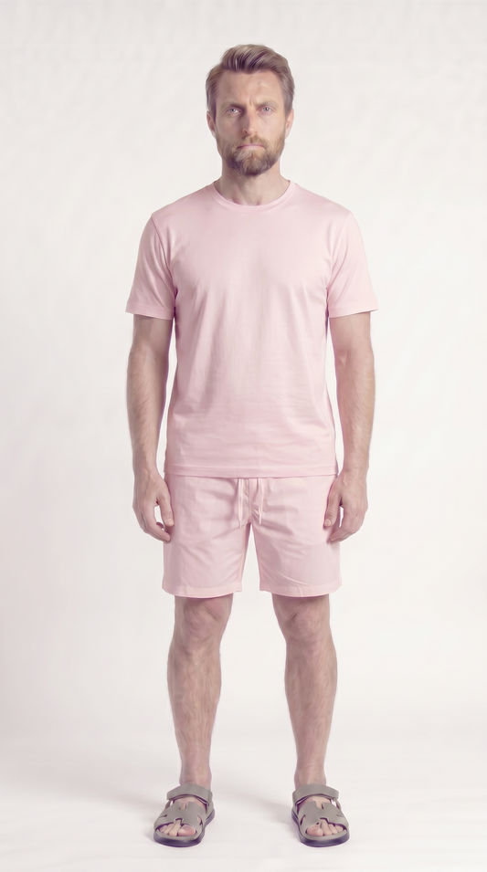 INTERLOCK SUPIMA T-SHIRT | BLUSH PINK
