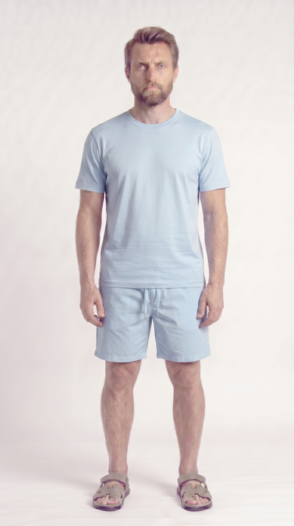 INTERLOCK SUPIMA SET | SKY BLUE