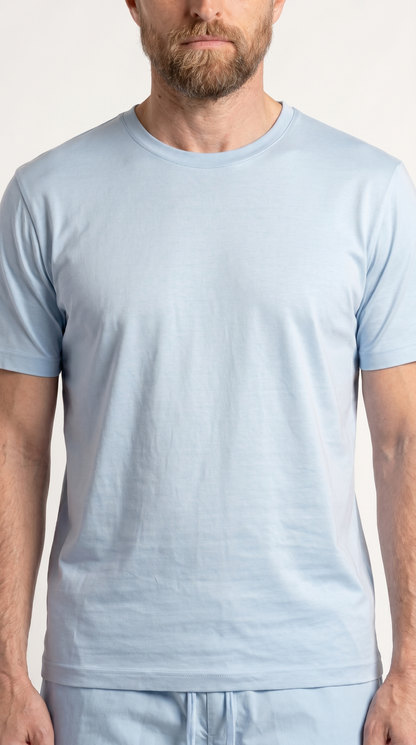 INTERLOCK SUPIMA T-SHIRT | HIMMELBLAU