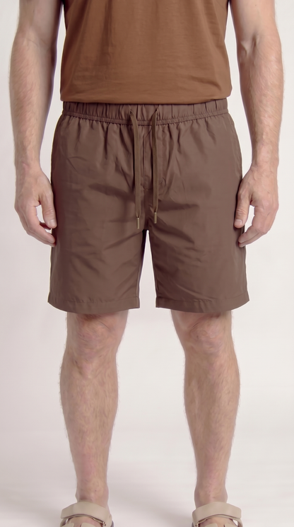 INTERLOCK SUPIMA SHORT | COFFEE