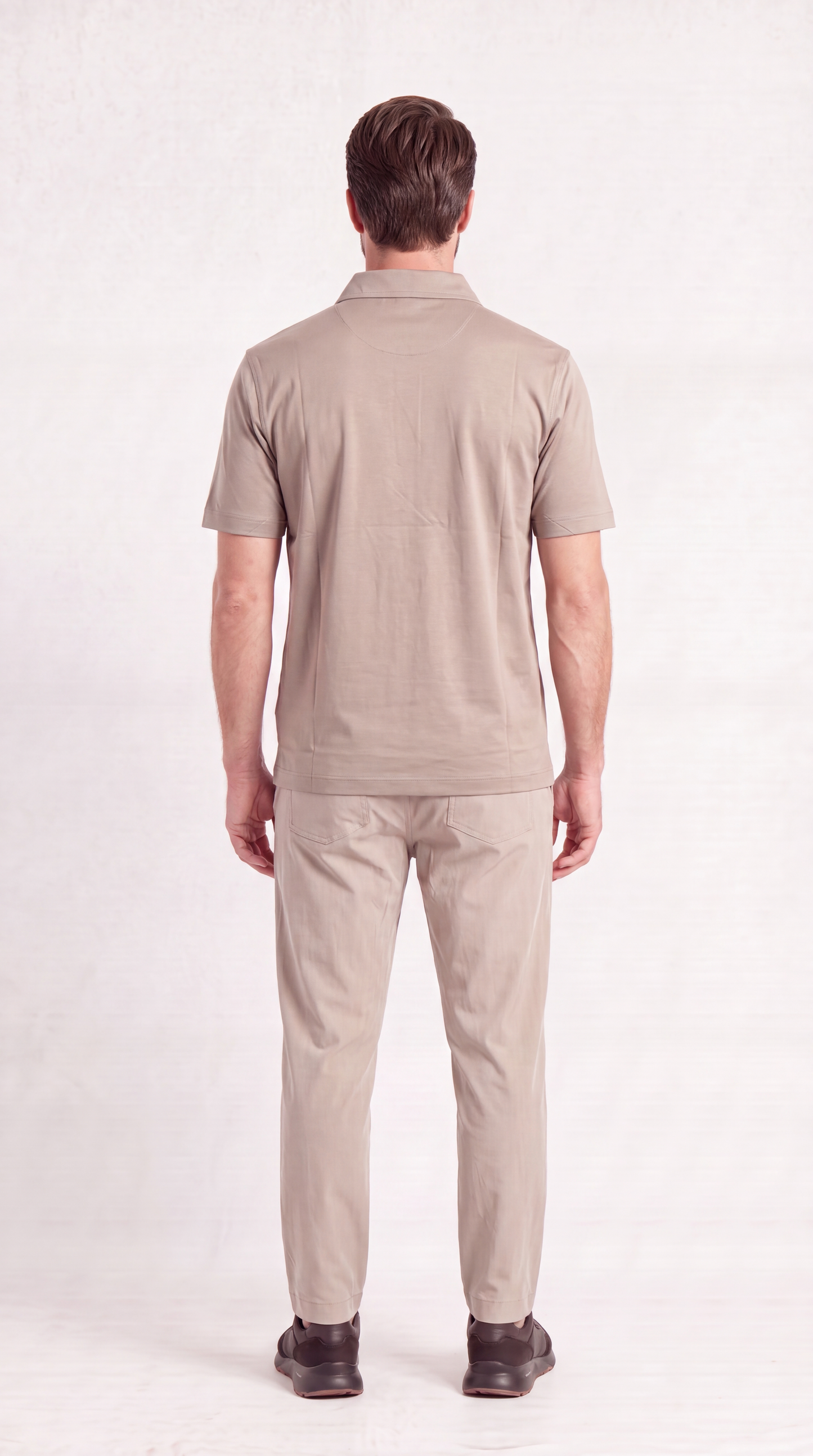 INTERLOCK SUPIMA POLO | DARK BEIGE