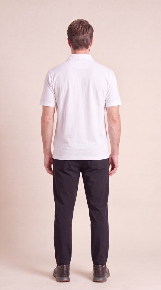 INTERLOCK SUPIMA POLO | WHITE