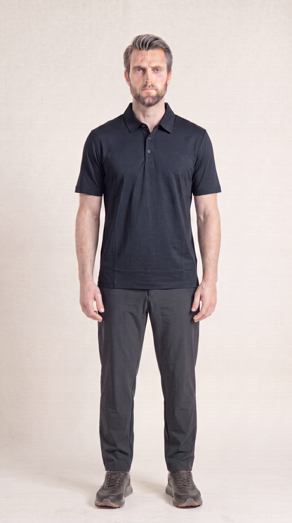 INTERLOCK SUPIMA POLO | NAVY BLUE