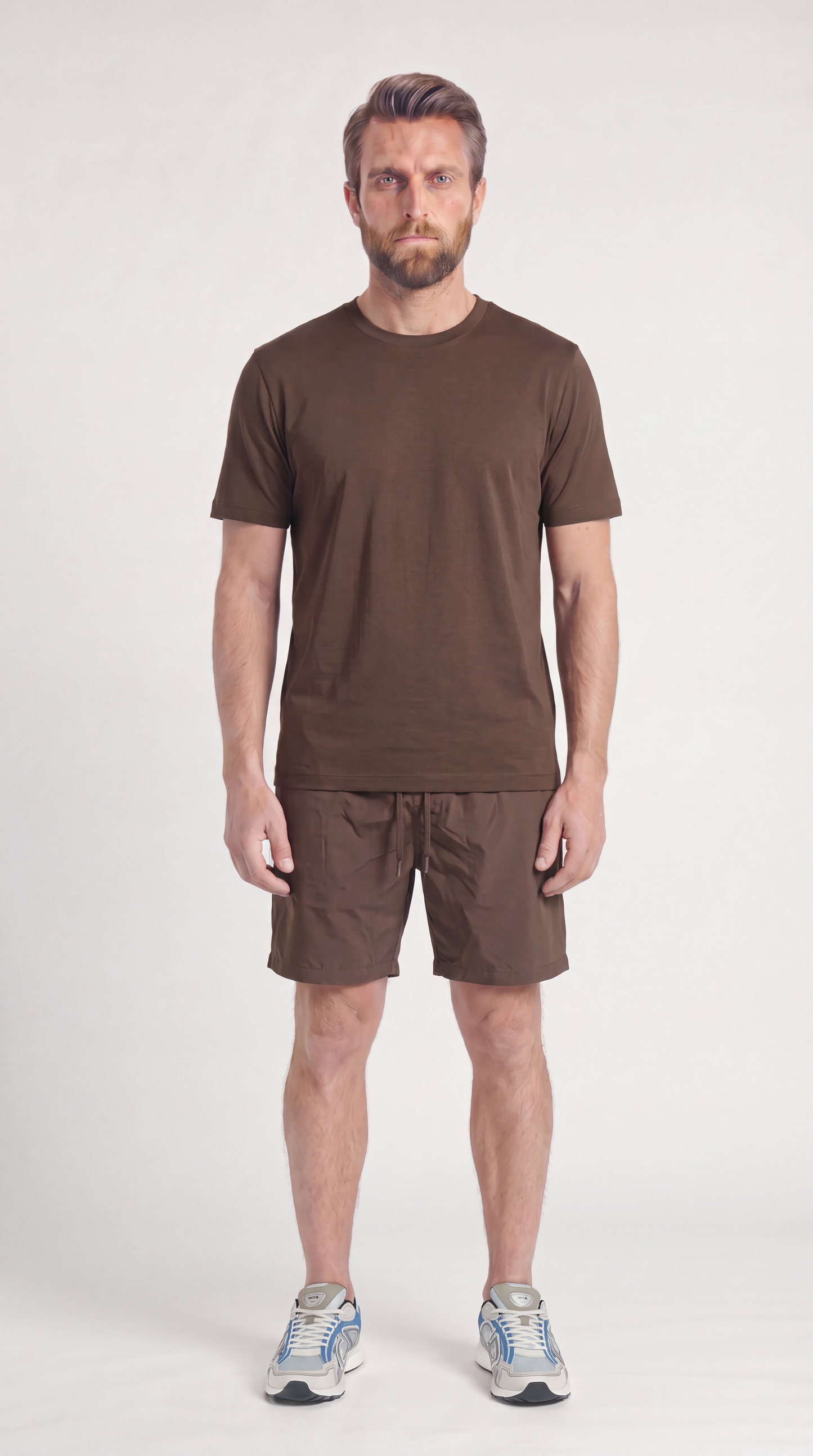 INTERLOCK SUPIMA SET | DARK BROWN